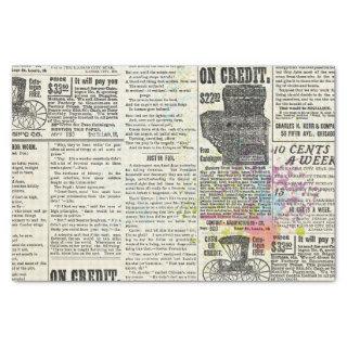 Vintage News Paper 10x15  Decoupage Tissue Paper