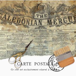 Vintage Newspaper Rustic Decoupage Tissue Paper