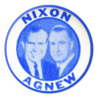 Vintage Nixon Agnew 1968 Presidential Campaign Classic Round Sticker