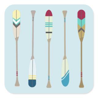 Vintage Oars Square Sticker