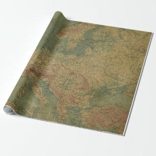 Vintage Old World Map Antique Sepia