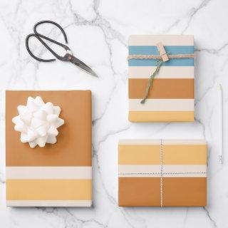 Vintage Orange and Blue Orange Retro Stripes  Sheets