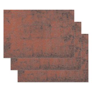 Vintage Orange Black Grunge Texture Decoupage  Sheets