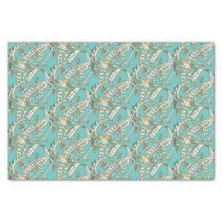 Vintage Ornate Gold Monogram C Tissue Paper