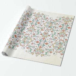 vintage ornate seamless border in Eastern style. O