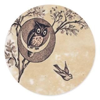 Vintage Owl Sticker