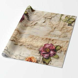 Vintage Parchment Love Letter with Flowers (8)