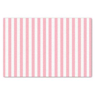Vintage Pastel Pink White Vertical Stripes Striped Tissue Paper