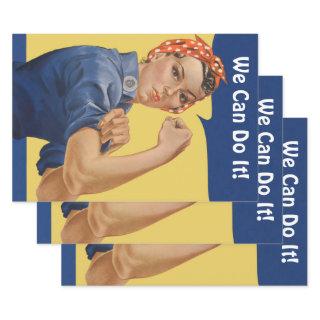 Vintage Patriotic Rosie the Riveter, We Can Do It!  Sheets