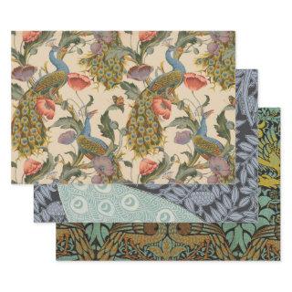 Vintage Peacock Pattern Colorful Art  Sheets