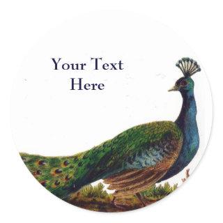 Vintage Peacock Stickers