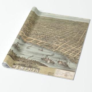 Vintage Pictorial Map of Memphis Tennessee (1870)