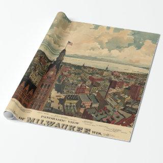 Vintage Pictorial Map of Milwaukee WI (1898)