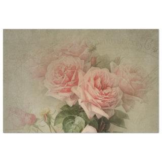 Vintage Pink Rose Floral Bee Sage Leaves Decoupage Tissue Paper