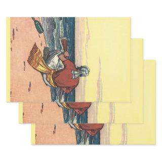 Vintage Pirates, Marooned on a Deserted Island  Sheets