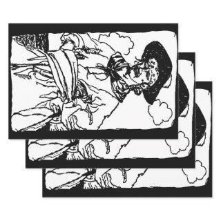 Vintage Pirates Sketch of a Captain by Howard Pyle  Sheets