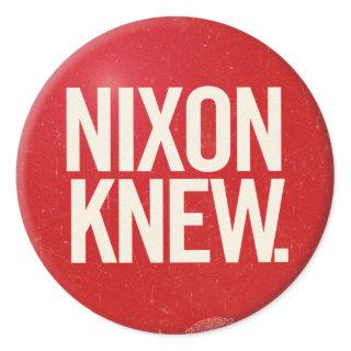 Vintage Political Richard Nixon Button Nixon Knew Classic Round Sticker