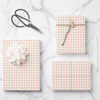 Vintage Polka Dots Pattern in Pink and Cream  Sheets