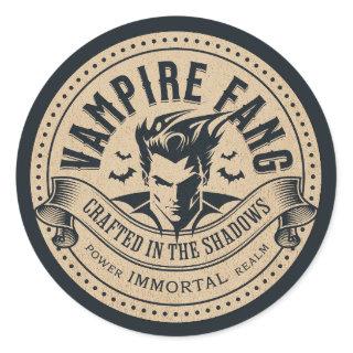 Vintage Potion Label Vampire Fang Halloween Décor