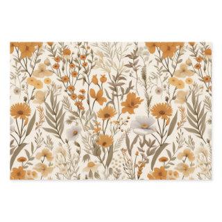 Vintage Pressed Flower Fall  Sheets