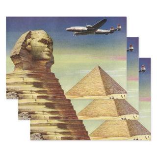 Vintage Pyramids, the Great Sphinx of Giza, Egypt  Sheets