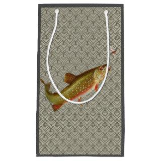 Vintage Rainbow Trout Fly Fishing Small Gift Bag