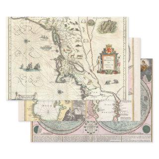 VINTAGE RARE MAP BELGICA CASPIAN MOON |  SHEETS