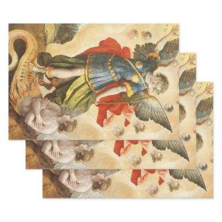 Vintage Religious, Saint Michael Defeats Lucifer  Sheets