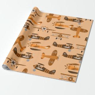 vintage retro airplane pattern