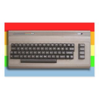 Vintage Retro Computer Keyboard ? Rectangular Sticker