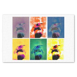 Vintage Retro Girl Polka Dot Bikini Pattern Tissue Paper