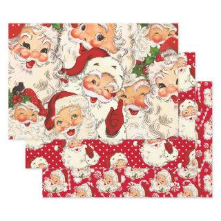 Vintage Retro Santa Red Christmas  Sheets