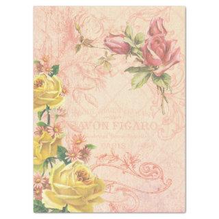 Vintage Rose Ephemera Tissue Paper