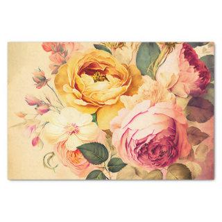 VINTAGE ROSES floral decoupage paper