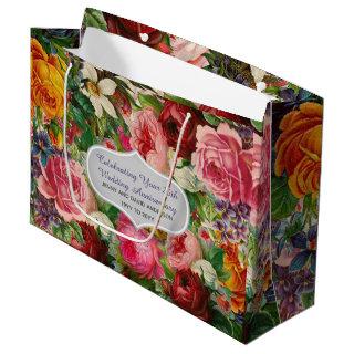 Vintage Roses Gift Bag Personalized EDIT TEXT