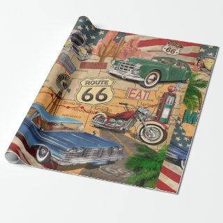 Vintage Route 66 poster.