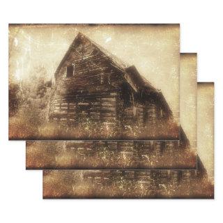 Vintage Rustic Barn Sepia Country Texture  Sheets