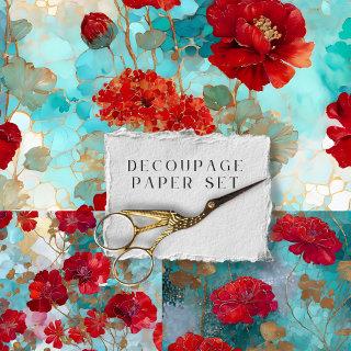 Vintage Rustic Floral Botanical Drawer Liners  Sheets