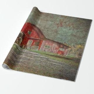 Vintage Rustic Old Red Texture Barn
