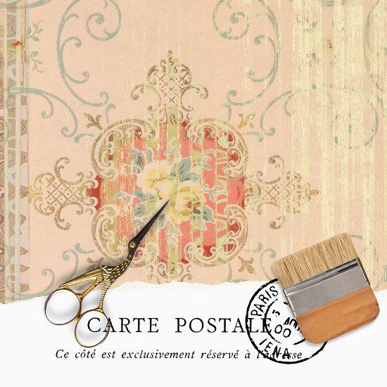 Vintage Rustic Peach Texture Distressed Decoupage  Tissue Paper