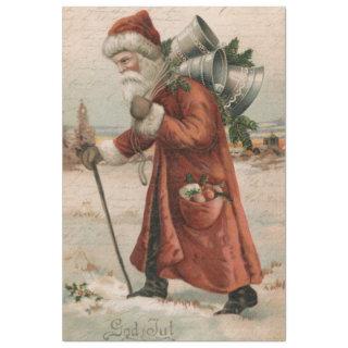 Vintage Santa Claus Father Christmas Decoupage Tissue Paper