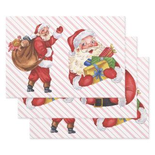 Vintage Santa Clause Christmas Decoupage Tissue Pa  Sheets
