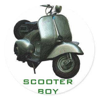 VINTAGE SCOOTER BOY STICKER