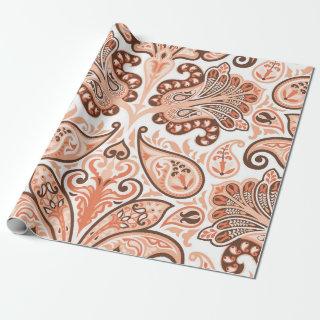 Vintage seamless colorful pattern in paisley style
