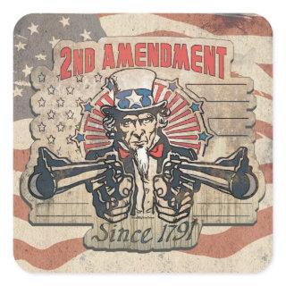 Vintage Second Amendment 1791 Square Sticker