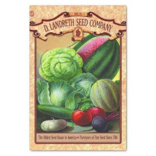 Vintage Seed Catalog D. Landreth Vegetables Fruits Tissue Paper