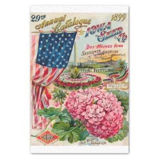 Vintage Seed Catalog Iowa Seed 29th Annual, 1899 Tissue Paper