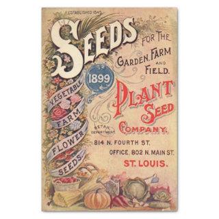 Vintage Seed Catalog, Plant Seed Company, 1899 Tissue Paper