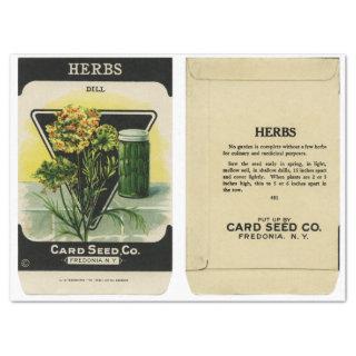 Vintage Seed Packet Dill and Instructions Tissue Paper