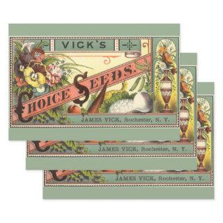 Vintage Seed Packet Label Art, Vick's Choice Seeds  Sheets